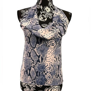 Tyche snakeskin halter top